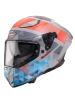 matt grey/ red fluo/ blue