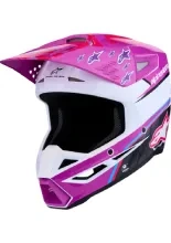 Kask enduro Alpinestars SM3 Falcon biało-róźowo-czarny połysk
