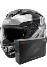 Zestaw: kask integralny Shoei GT-Air 3 Agility TC-5 czarno-biało-szary matowy + dedykowany interkom motocyklowy Sena SRL 3