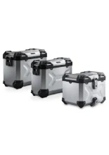 Zestaw: kufry boczne 45/37L + kufer centralny 38L TRAX ADV+ stelaże SW-Motech MV Agusta Enduro Veloce (25-) srebrne