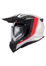 Kask adventure MT Track SV Nomad A15 biało-czarno-czerwony, połysk