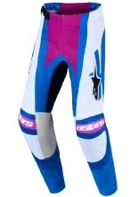 Spodnie cross Alpinestars MX Techstar Maven biało-niebiesko-różowe